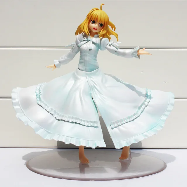 

Anime Wing Last Episode Fate Stay Night Saber Action Figure Toy PVC Collectible Model Doll 21cm With Box