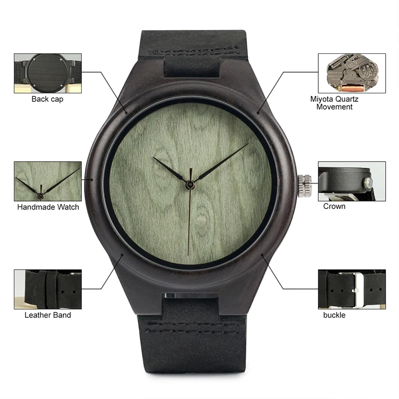 BOBOBIRD F03 Top Quality Retro Bamboo Wooden Watches Luxulry Brand Designer Watch Leather Band Quartz Watches for Men With Box