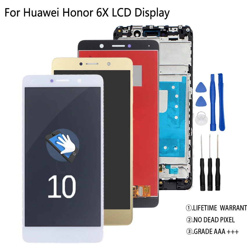 

Original For Huawei Honor 6X LCD Display Touch Screen Digitizer Assembly For Huawei Honor 6X Display Screen LCD Free Tools