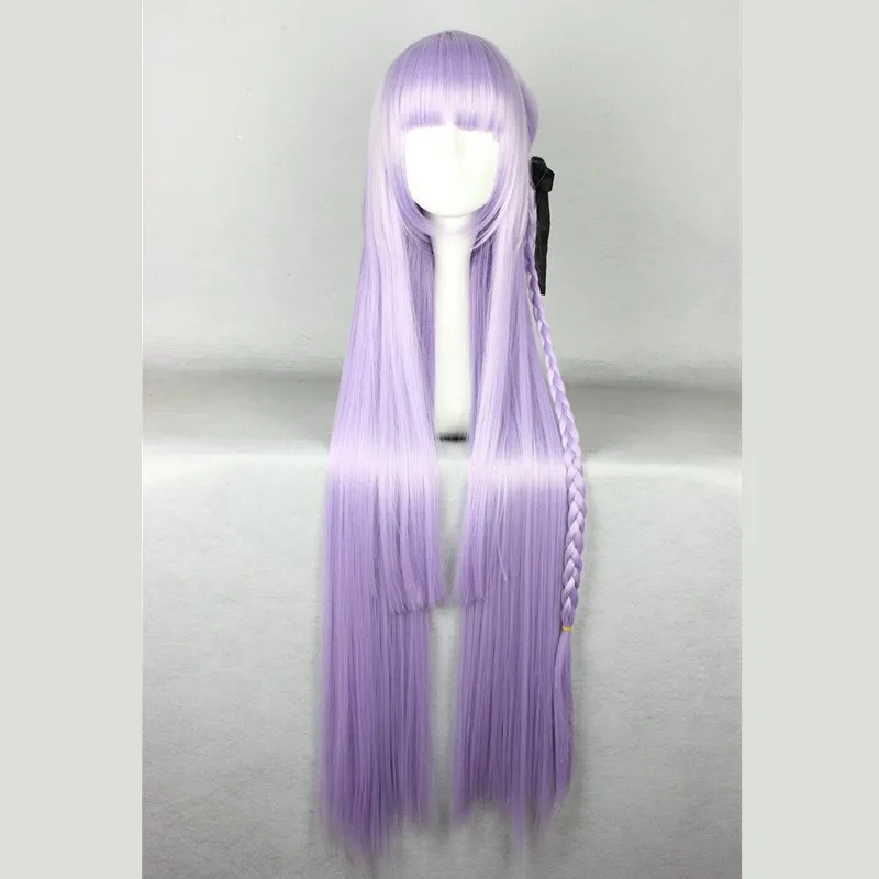 Игры Danganronpa кирикри киуко принцесса фиолетовый парик косплей костюм Dangan Ronpa Девушки Длинные прямые синтетические волосы для женщин - Цвет: 1