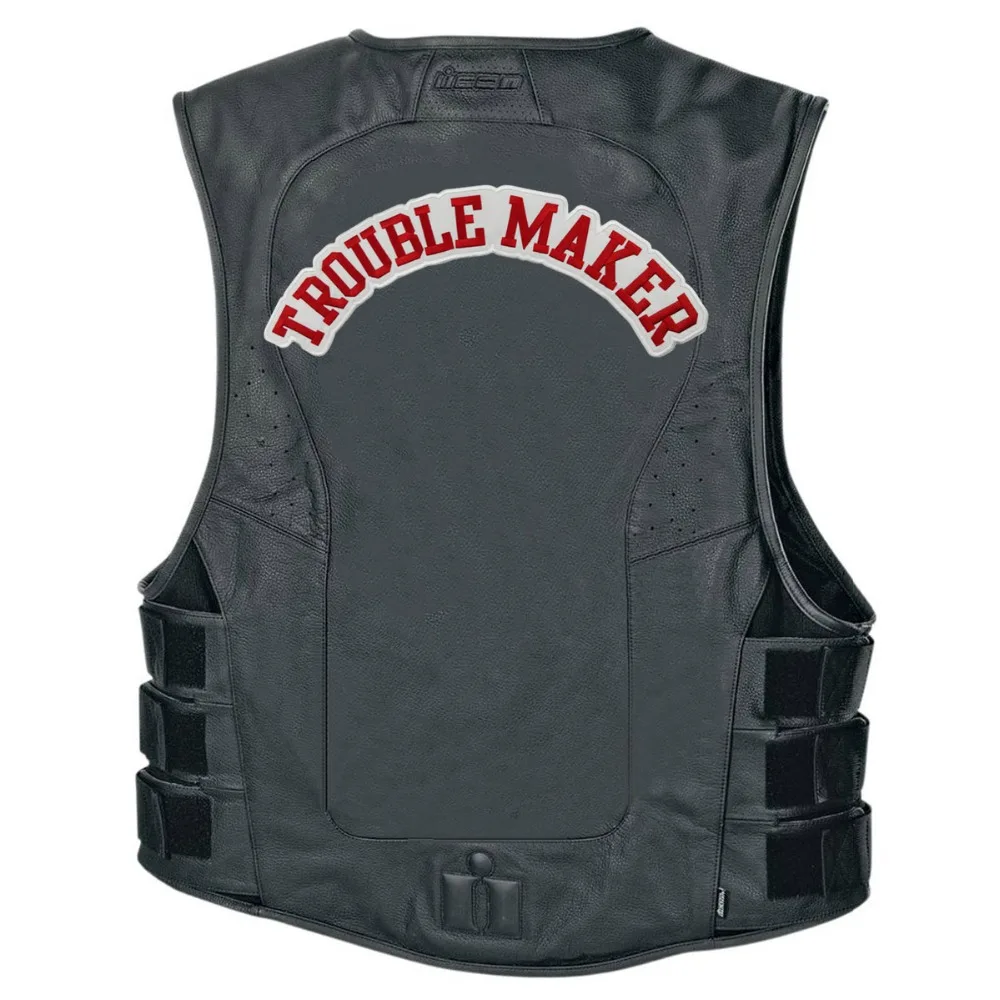 Trouble maker Rocker custom biker patches pinup DIY any size cool patch clothing application stickers for jacket (5)