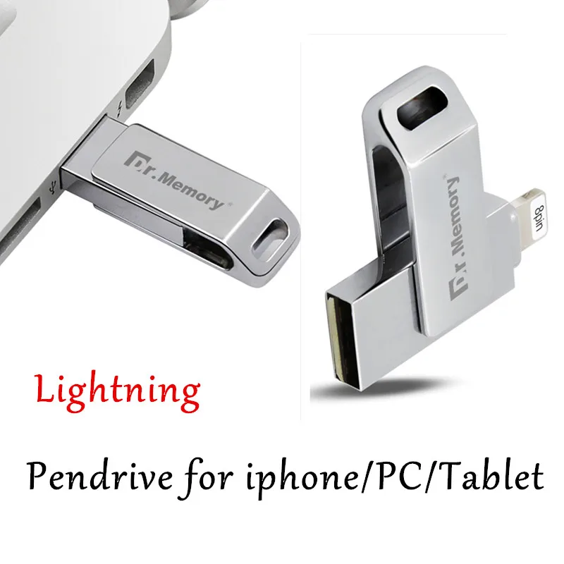 Флеш накопитель Dr.memory 2 в 1 для Apple ipad iphone 6s 6 plus usb флэш 64 ГБ Флэшка с шифрованием