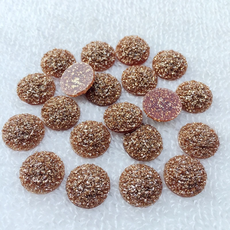 

Round Resin 150PCS 14mm of Mineral Surface Flatback Diy Craft Buttons Wedding-A756*5