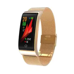 Мода Smart Band F4 браслет артериального Давление монитор сердечного ритма Для мужчин Для женщин Фитнес Спорт трекер часы Шагомер металлический