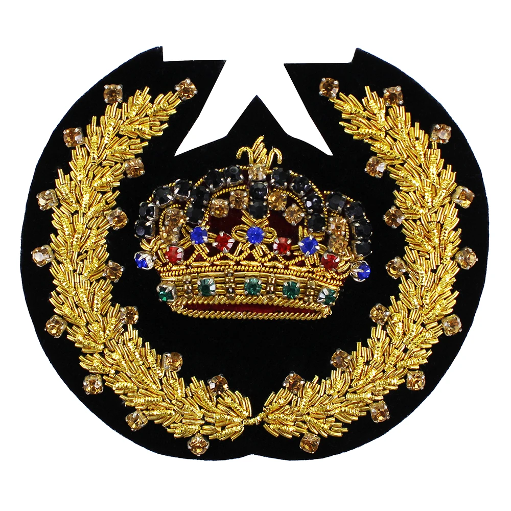 5 шт. винтажная королевская нашивка в виде короны индийская шелковая аппликация