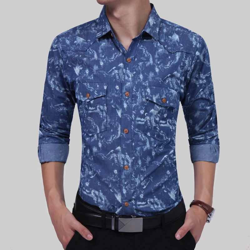 men denim shirt fashion