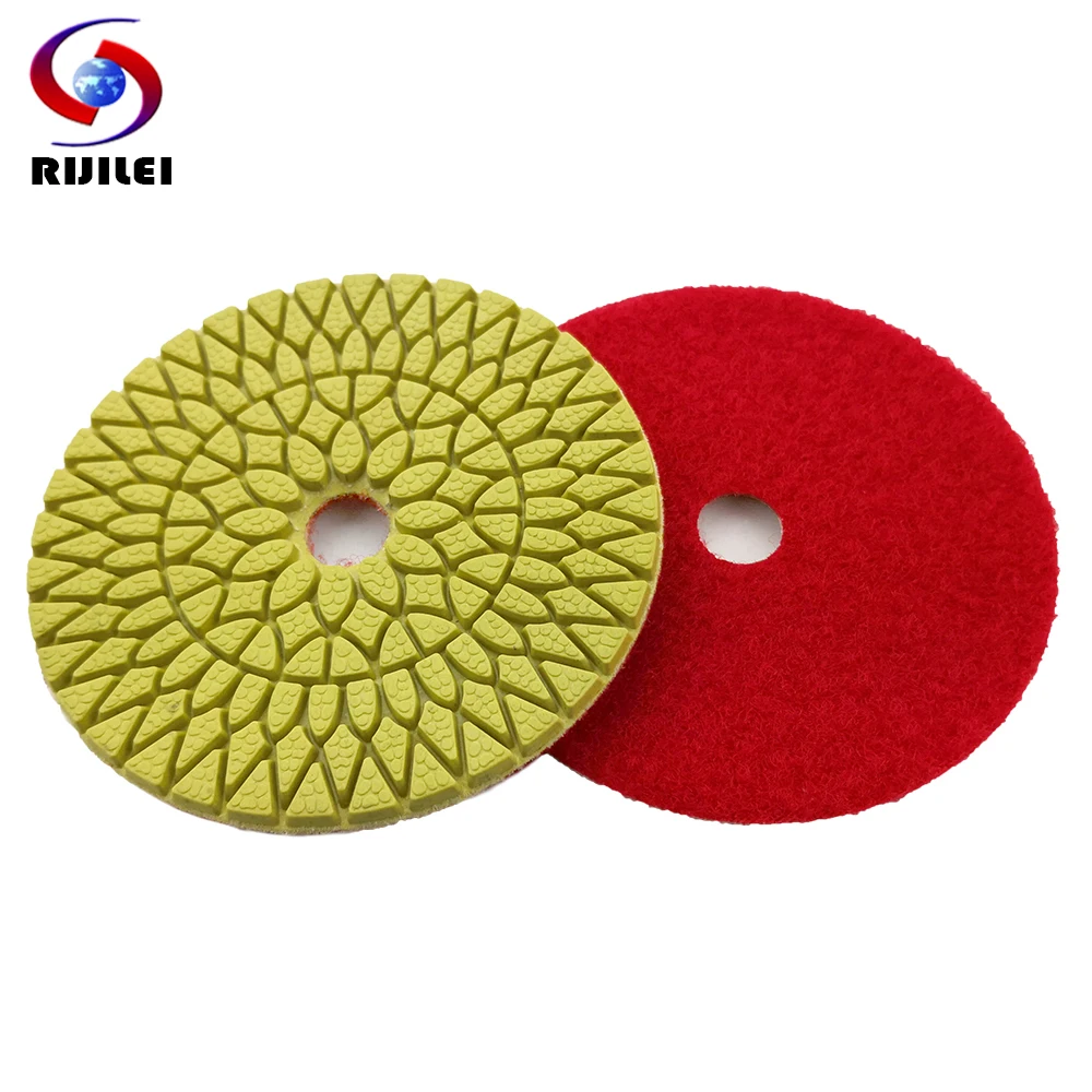 RIJILEI 10 Pcs/lot 4 Steps 100mm Top Marble Polishing Pads 4inch