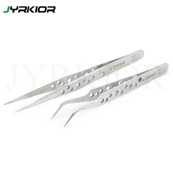 

Jyrkior Set Tweezers Electronics Stainless Steel Precision Repair Hard Thick Anti Skid