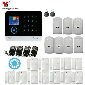

Yobang Security WIFI 3G GSM GPRS home alarm system multi-language Menu operating APP remote control RFID card