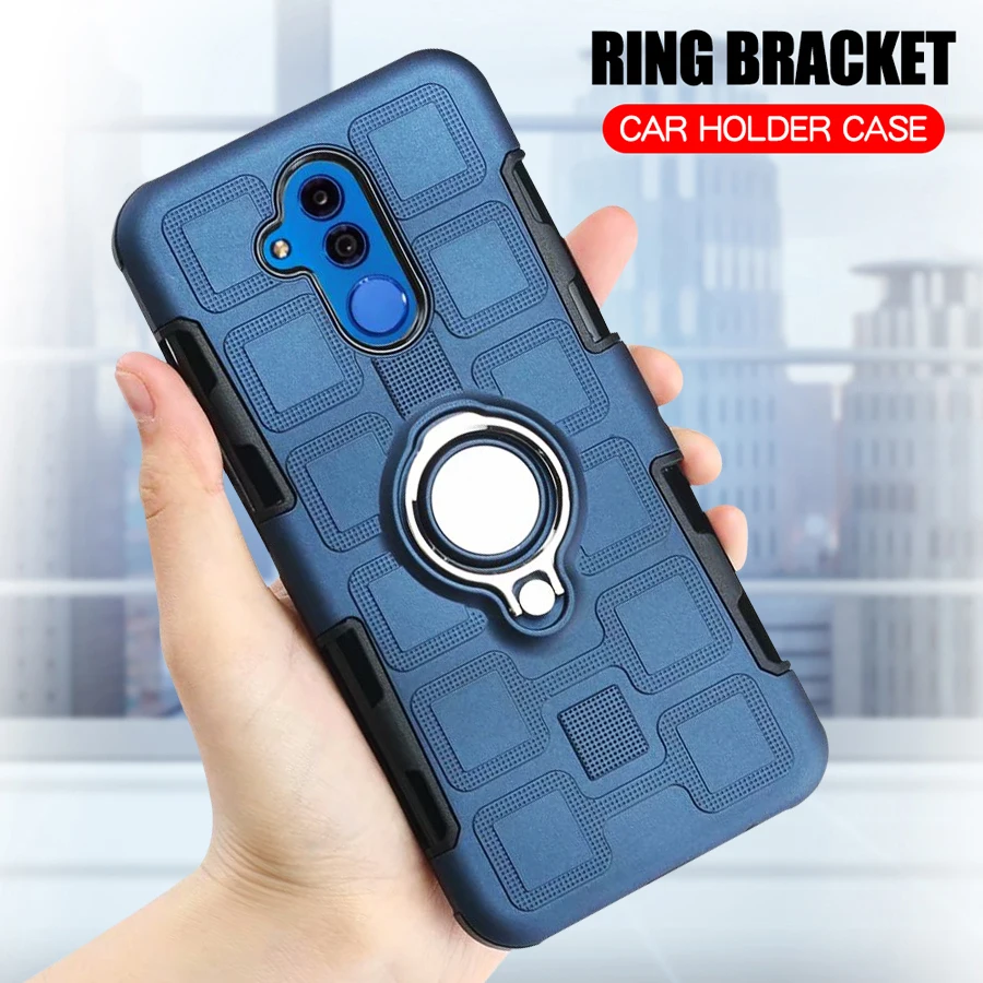 

Luxury Case For Huawei Mate 20 Lite Silicone Shockproof Cover For Mate 20 Lite Ring Holder Armor Case Maimang 7 TPU Hard Cases