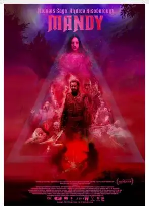 

Mandy MOVIE- Nicolas Cage, Andrea Riseborough, Linus Roache Art Wall Decor Silk Print Poster