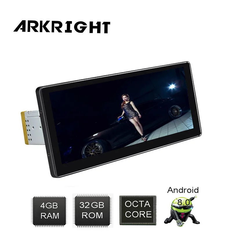 

10.25'' Single Din 4GB+32GB Android 8.0 PX5 Octa Core Digital Amplifier Universal Car Radio GPS Microphone TV Multimedia Player