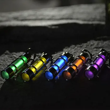 

EDC Outdoor Automatic Light 25 Years Titanium Tritium Keychain Knife Beads Key Ring Fluorescent Tube Lifesaving Emergency Lights