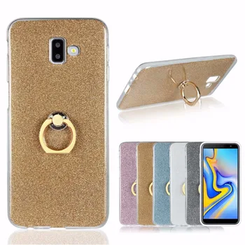 

50pcs/lot Glitter Ring Bracket TPU popular case cover for Samsung Galaxy J4 plus/J4 Prime J6 plus/J6 Prime 2018 skin case cover
