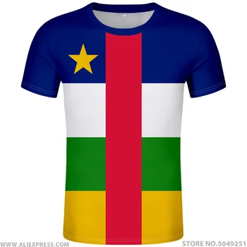 

CENTRAL AFRICAN t shirt logo free custom name number caf t-shirt nation flag centrafricaine republic french print photo clothing