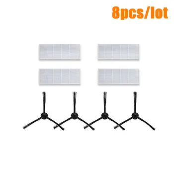 

8pcs/lot side brush x2 pair+hepa filter x4 pcs Replacement Kits for ilife x620 Robot Vacuum Cleaner Parts