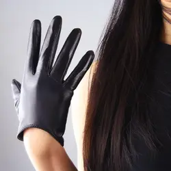 Женские перчатки из натуральной кожи женские новые перчатки с сенсорным экраном модные теплые черные перчатки Европейская версия козья