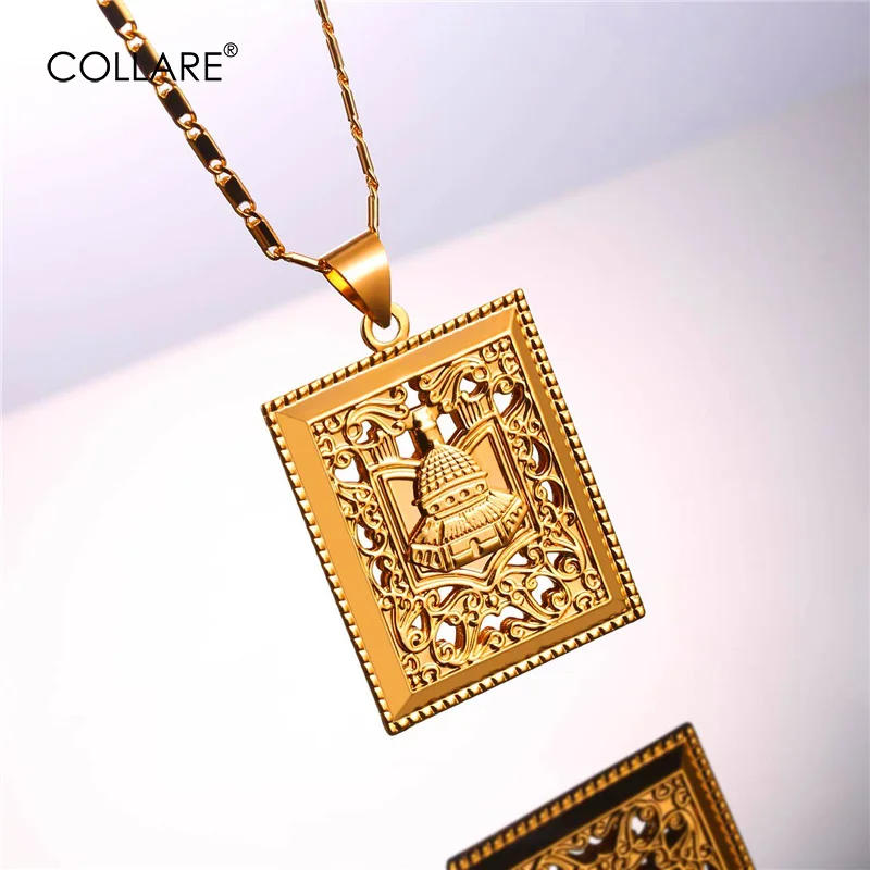 Collare Arab Palace Necklaces & Pendants Gold/Silver Color Muslim Islam