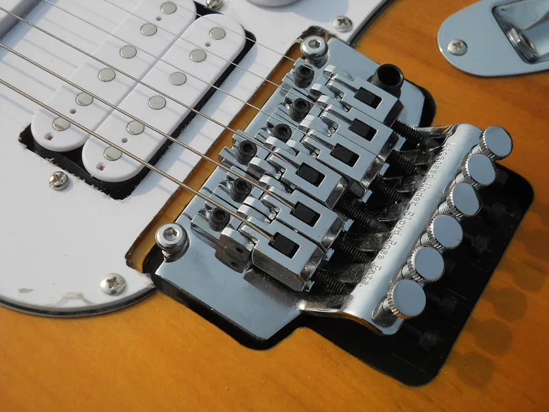 Электрогитара Sunburst Body Floyd Rose инкрустированная звездным грифом по