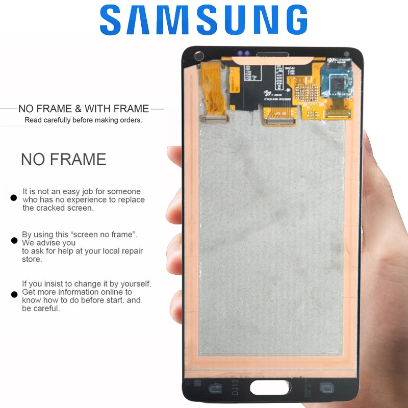 5,7 ''ЖК-дисплей для SAMSUNG Galaxy Note 4 Note4 N910 N910C N910A N910F N910H ЖК-дисплей сенсорный экран дигитайзер