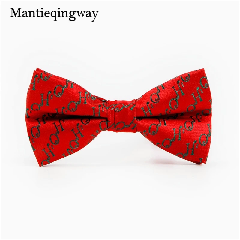 Mantieqingway для мужчин полиэфир галстук-бабочка для мужчин Рождество Санта Клаус Дерево Узор шеи галстуки Gravatas тонкий Vestidos галстуки-бабочки