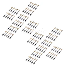 100 Pack New 4/4 Size Violin Bow Screw And Eye Silver Fitting Violin Parts