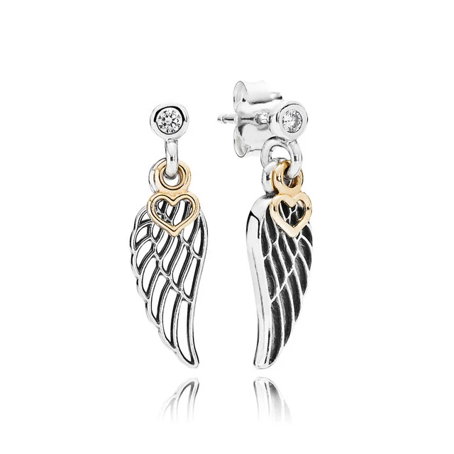 

Fanier 100% Esterlina Silver Earrings 1:1 Glamour 290583cz Love Original Women Mode Wedding Jewelry