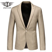 Блейзер цвета хаки для мужчин, весна, высокое качество, мужской повседневный Блейзер, куртка, стильная, на одной пуговице, 5XL, деловая, официальная, Chaqueta Hombre Q198