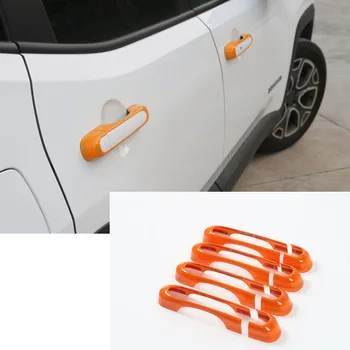 

Car-Styling 8pcs/set ABS Exterior Door Handle Cover Trim Decoration Frame Stickers Fit For Jeep Renegade 2015 2016