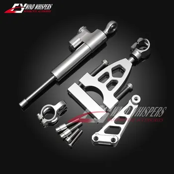 

Silver Motorcycle CNC Damper Steering StabilizerLinear Reversed Safety Control+Bracket For Honda CB400 SF VTEC 1999-2010