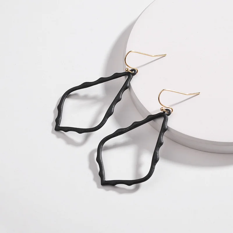 7 Colors Designer Frame Teardrop Earrings for Women Fashion Jewelry Painting Metal Water Drop Earrings Statement Ks Earrings