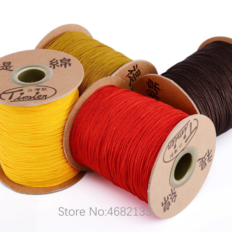 

3pcs/lot 1.0mm 1.5mm DIY Jewelry Componen Cords Rope/Cord/String/Thread non-fading Polyester Chinese Knot Macrame Free Shipping