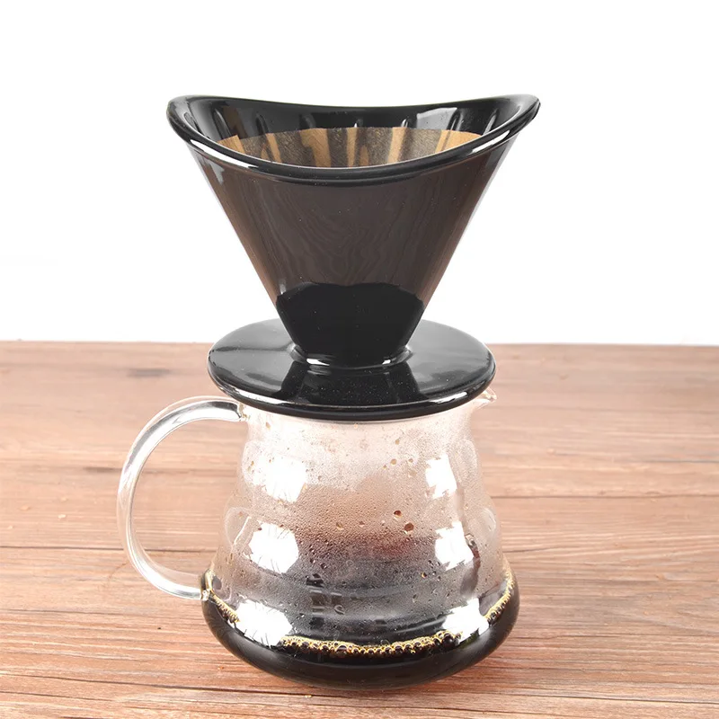 Керамический кофейник с воронкой, капельная Кофеварка капсула, Перманентный залейте фильтр-держатель, Кофеварка, инструменты для приготовления кофе
