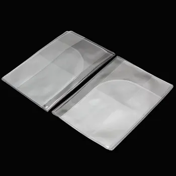 

TEXU 2 x Fashion Transparent Passport Holder Cover Case Travel Wallet Protector Folder