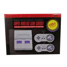 Мини Портативная ТВ игровая консоль двойной 2,4G беспроводной игровой контроллер Ретро игровой плеер встроенный 500 классические игры для SNES
