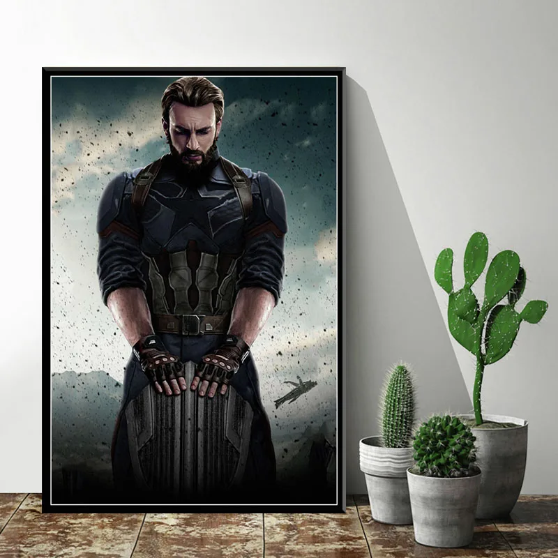 

P653 Captain America The First Avenger Infinity War Endgame Art Painting Silk Canvas Poster Wall Home Decor