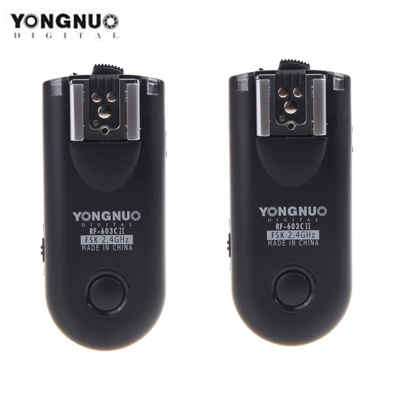 Светодиодная лампа для видеосъемки Yongnuo RF-603C II RF 603 C3 ttl Беспроводной вспышка триггера приемопередатчик для Canon 60D 350D 450D 500D 550D 1000D с триггером для вспышки