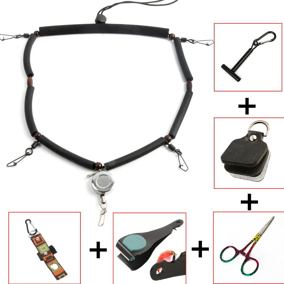 Maximumcatch High Quality Fly Fishing Lanyard with Zinger Tippet Holder Line Nipper Forceps