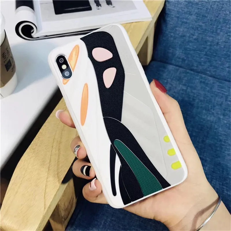 Американский тренд Kanye Omari West кроссовки чехол для iPhone X XS MAX XR 7 8 plus 3D подошвы подошва силикагель мягкий силиконовый чехол - Color: 2