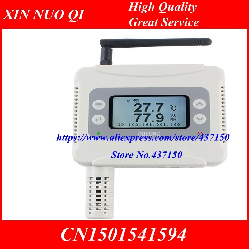 

Ethernet WIFI Temperature Humidity Transmitter sensor USB RJ45 for Wifi Connection LCD display