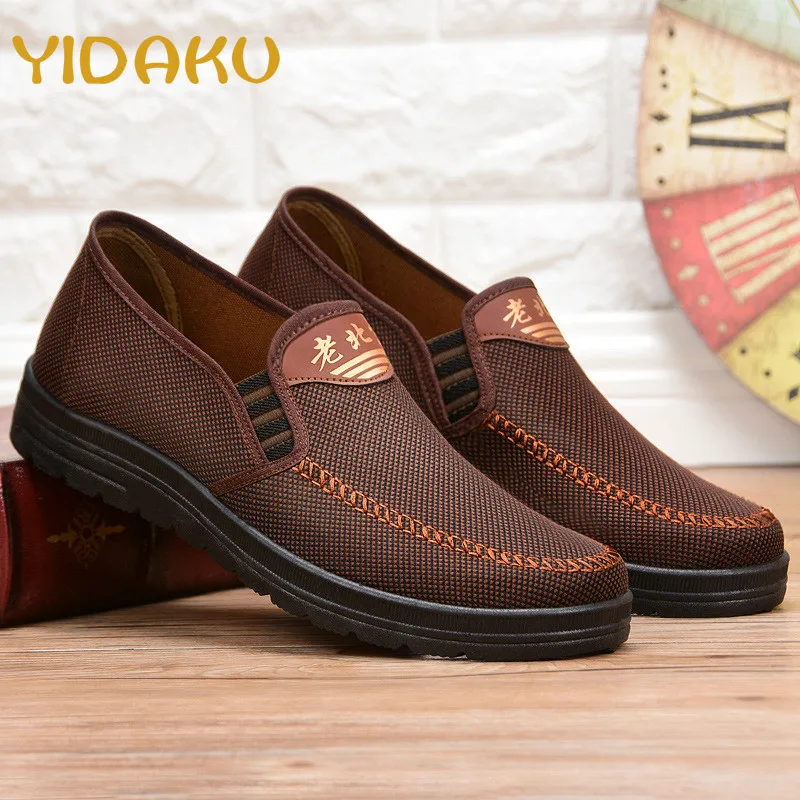 

2019 spring and autumn new style Chinese elements middle-aged men's cloth shoes a pedal lazy shoes old Beijing shoes wholesale