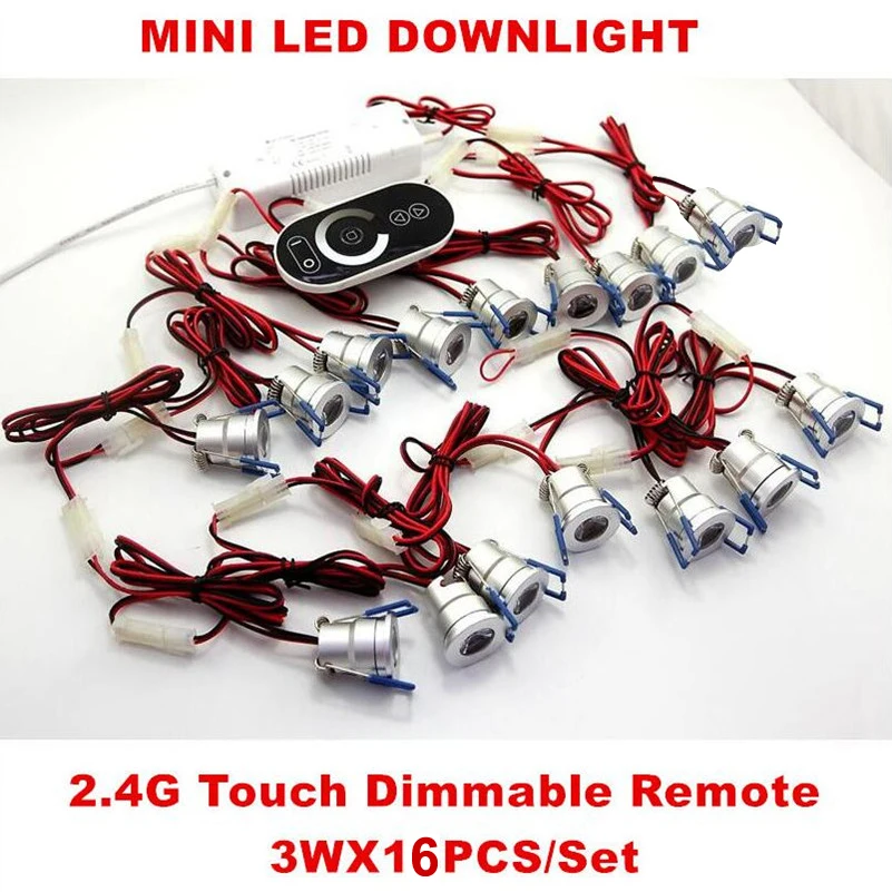 

AC85-265V 3W MINI LED Downlight Lamps With Dimming Driver Touch Dimmer Remote Controller Warm Cool White Spotlight Free Shipping