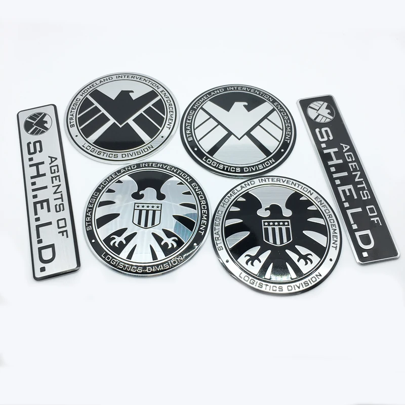 Metal Avengers Agents Of Shield Car Emblem Decal Auto Badge Motorcycle Sticker