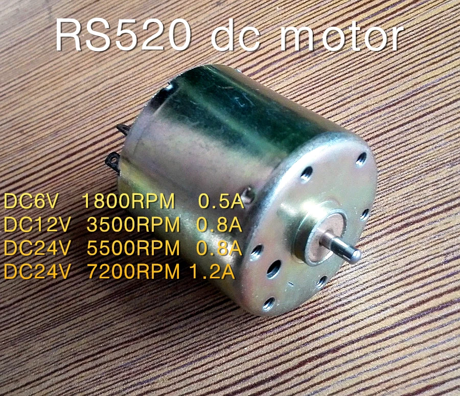 RS520 6V12V24V высокоскоростной двигатель постоянного тока 12В 3500 об/мин | Обустройство