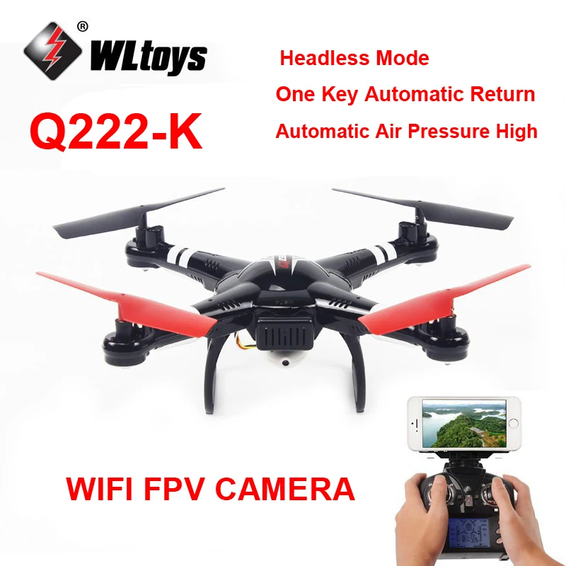 WLtoys Q222K Q222 K WiFi FPV 720P Радиоуправляемый квадрокоптер RTF 2 4 ГГц Дрон с hd камерой Режим