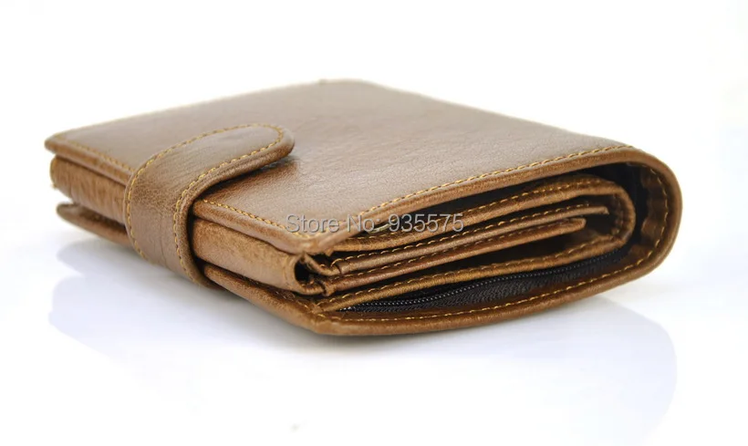 Для мужчин Винтаж Пояса из натуральной кожи trifold бумажник классический карман на кнопке держатель кредитной карты ID Photo окна монет сумка