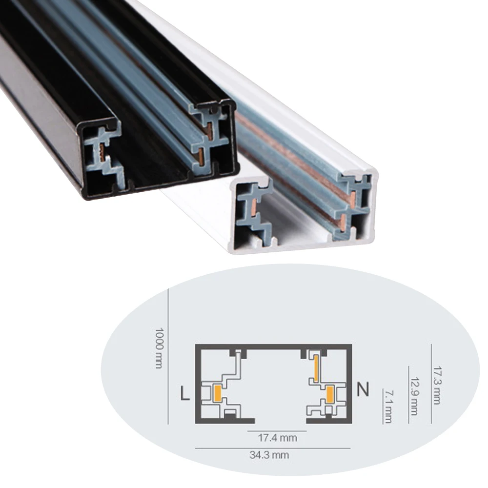 Светодиодный рельсовый светильник 1 метр 2 3 4 провод точечный рельс Черный Белый алюминиевый толстый Светильник Универсальный рельсовый светильник Точечный светильник s