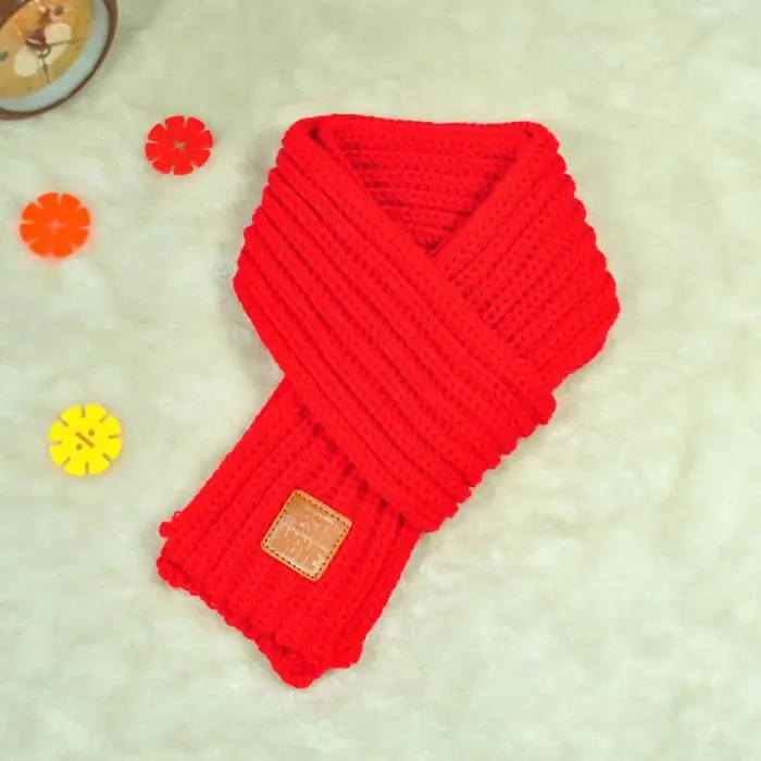 Универсальный для мальчиков и девочек зимние трикотажные твердые согреться шеи шарфы теплые спорт на открытом воздухе Кемпинг пеший