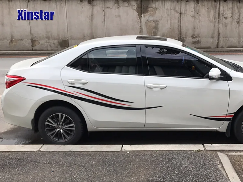 1 комплект Автомобильная боковая Наклейка для Toyota Camry Lewin COROLLA VIOS REIZ