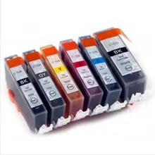 6 цветов PGI 525 CLI 526 BK C M Y GY совместимый чернильный картридж для canon PIXMA MG6150 MG6250 MG8150 MG8250 принтер полные чернила